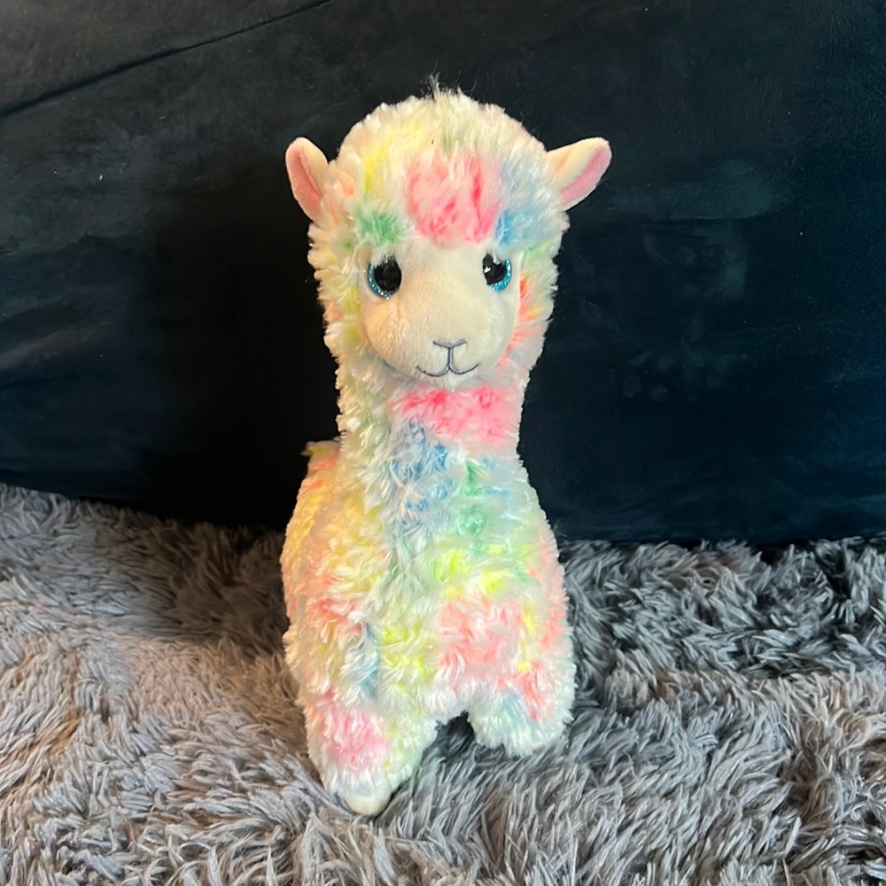 TY llama tye-dyed coloring